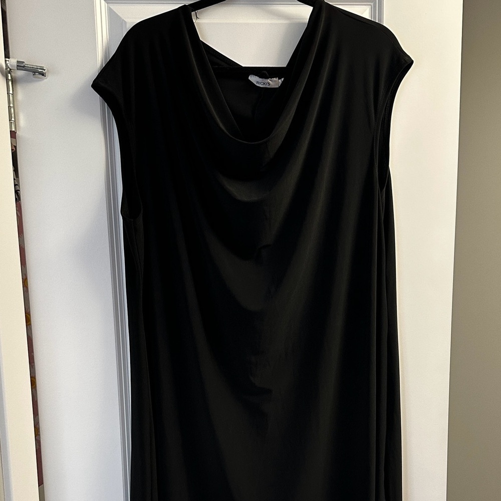 Ricki's Black Draped Neck Sleeveless Dress
